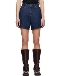 Levi's - Short Ample Bleu Marine En Denim À Taille Haute - Lyst