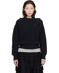 OPEN YY - Badge Applique Knit Pullover Sweater - Lyst