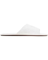 The Row - Frances Open Toe Shiny Silk Jacquard Slippers - Lyst