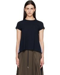 Sacai - Cotton Poplin X Cotton Jersey T-shirt - Lyst