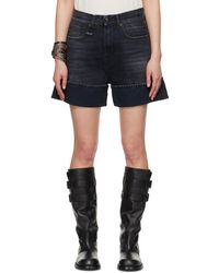 R13 - Ssense限定 ブラック Nina デニムショートパンツ - Lyst