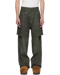ANDERSSON BELL - Khaki Raptor Layered Wide-Leg Jeans - Lyst