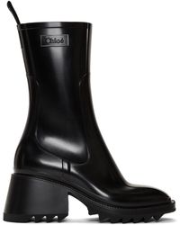 chloe black booties