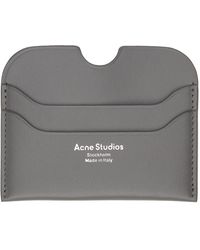 Acne Studios - Gray Logo Card Holder - Lyst