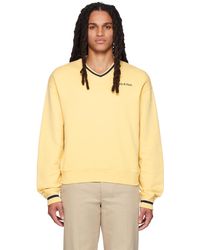 Sporty & Rich - Yellow New Serif Sweatshirt - Lyst