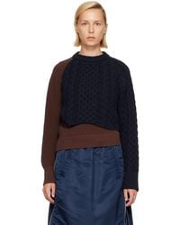 Sacai - Cotton Cashmere Knit Sweater - Lyst