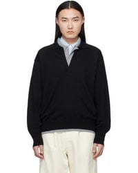 Ssstein - Organic Cotton Knit Skipper Ls Polo - Lyst