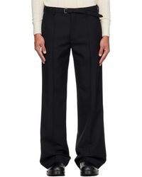 Dries Van Noten - Belted Wool Trousers - Lyst