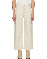 Moncler - Off- Cropped Jeans - Lyst