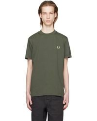 Fred Perry - F Perry Green Warped Graphic T-shirt - Lyst