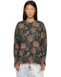 R13 - Distressed Edge Crewneck Sweater - Lyst
