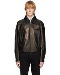 Alexander McQueen - Black Zip-up Leather Jacket - Lyst