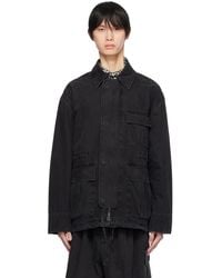 Acne Studios - Black Embroidered Jacket - Lyst