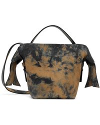 Acne Studios - Mini sac à bandoulière brun et noir à nœuds musubi - Lyst