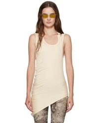 Jean Paul Gaultier - Off- Ribbed Twisted Double Layer Piercing Tank Top - Lyst