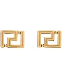 Versace - Gold Greca Earrings - Lyst