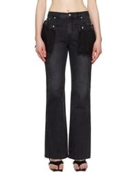 ANDERSSON BELL - Flower Lace Attached Bootcut Jeans - Lyst