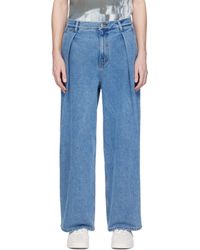 Adererror - Jean 02 Bleu À Écusson À Logo Tetris - Lyst
