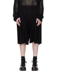 Yohji Yamamoto - Cotton & Linen Jersey Shorts - Lyst