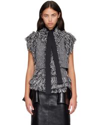Sacai - Tweed Vest - Lyst
