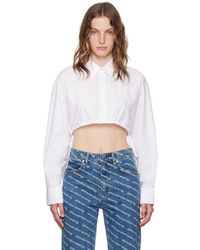 Alexander Wang - Cropped Drawstring Shirt - Lyst