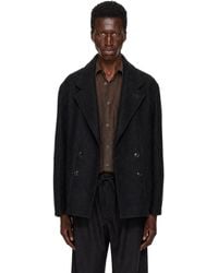 Lemaire - Short Double-Breasted Coat - Lyst