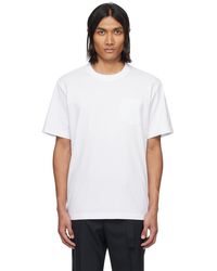 Sacai - T-shirt blanc à fentes à glissière - Lyst