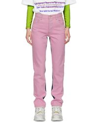 Martine Rose Pink Tie-dye Jeans