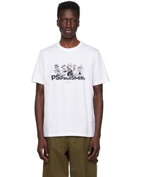 PS by Paul Smith - T-shirt blanc à image et à logo imprimés - Lyst
