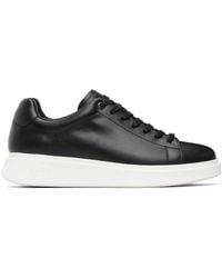 BOSS - Rubber-Outsole Leather Sneakers - Lyst
