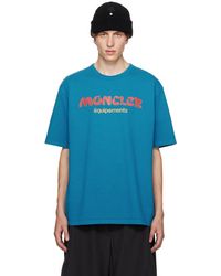 Moncler Genius - T-shirt bleu à logo imprimé - moncler x salehe bembury - Lyst