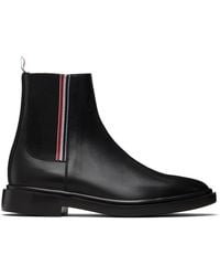 Thom Browne - Vitello Calf Rwb Rubber Sole Chelsea Boots - Lyst