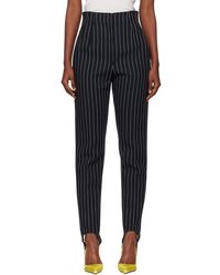 Mugler - Pinstripe Cigarette Stirrup Trousers - Lyst