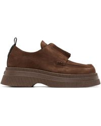 Ganni - Brown Creepers Loafers - Lyst