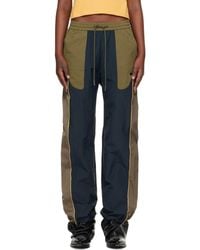 ANDERSSON BELL - Khaki Color Block Nylon Track Pants - Lyst