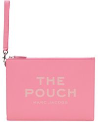 Marc Jacobs - Grande pochette 'the pouch' rose en cuir - Lyst