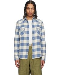 RRL - Slim Fit Plaid Twill Western Shirt - Lyst