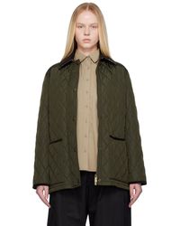 Burberry - Blouson Matelassé Broadway Vert En Nylon - Lyst
