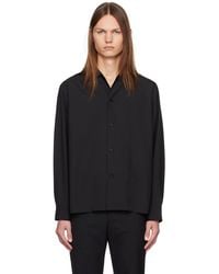Sacai - Chemise noire en tissu de costume - Lyst