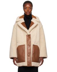 Stand Studio - Off-white Tory Faux-shearling Jacket - Lyst