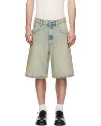 sunflower - Short Ample En Denim Bleu Et Jaune - Lyst