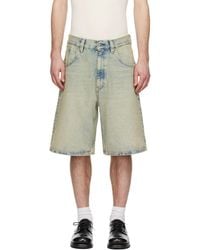 sunflower - ブルー＆イエロー スーパーワイド デニムショートパンツ - Lyst