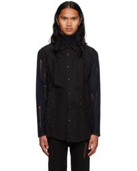 Louis-Gabriel Nouchi - Chemise noire à motif graphique - Lyst