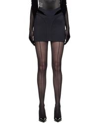 Mugler - Black Thong Miniskirt - Lyst
