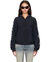 Balenciaga - Cursive Zip-Up Regular Fit Hoodie - Lyst
