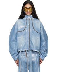 OTTOLINGER - Glazed Denim Zip Jacket - Lyst