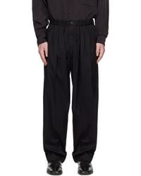 Lemaire - Black Pleated Trousers - Lyst