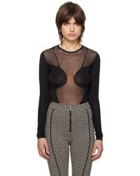 Balmain - Paneled Long Sleeve T-shirt - Lyst