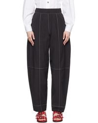 Ganni - Elasticated Curve Trousers - Lyst