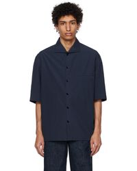 Lemaire - Navy Boxy Shirt - Lyst